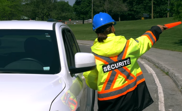 Security Guard on Construction Site